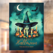 Attractive & Mystical Halloween Witch Conjures Raamsticker (Vel 2)