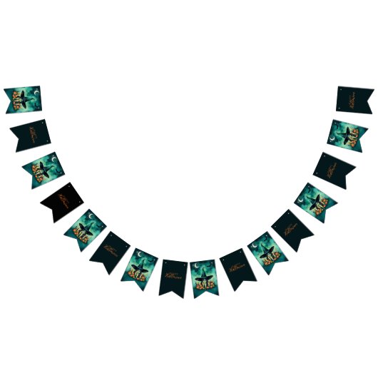 Attractive & Mystical Halloween Witch Conjures Vlaggetjes (Alle)