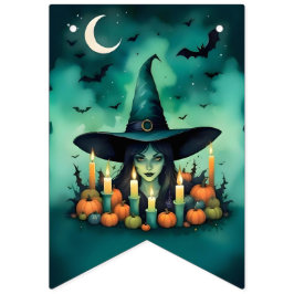 Attractive & Mystical Halloween Witch Conjures Vlaggetjes