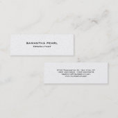 Attractive Pearl Stylish Modern Minimalist Chic Mini Visitekaartje (Voorkant / Achterkant)