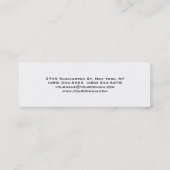 Attractive Pearl Stylish Modern Minimalist Chic Mini Visitekaartje (Achterkant)