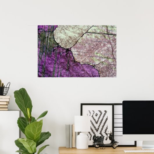 Attractive Pink marble texture Poster (Thuiskantoor)