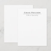 Attractive Professional Plain Minimalist Card (Voorkant / Achterkant)