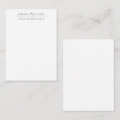 Attractive Professional Plain Minimalist Name Notitiekaartje (Voorkant / Achterkant)