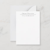 Attractive Professional Plain Minimalist Name Notitiekaartje (Voorkant)