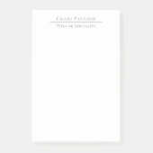Attractive Professional Plain Minimalist Name Post-it® Notes (Voorkant)