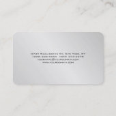 Attractive Silver Grey Stylish Modern Minimalist Visitekaartje (Achterkant)