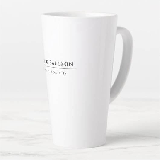 Attractive Simple Professional Plain Minimalist Latte Mok (Rechterhoek)