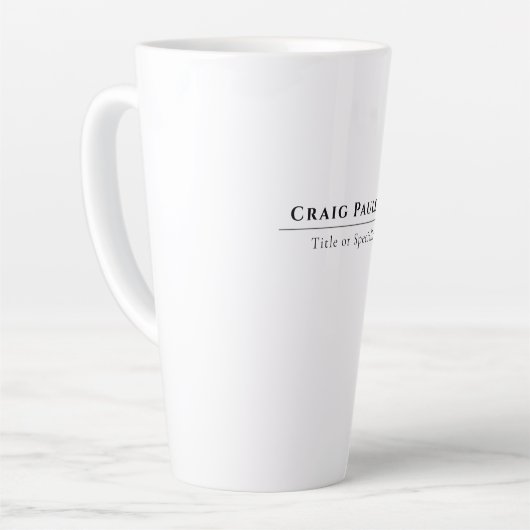 Attractive Simple Professional Plain Minimalist Latte Mok (Linkerhoek)