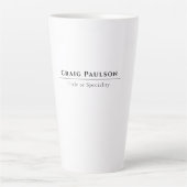 Attractive Simple Professional Plain Minimalist Latte Mok (Voorkant)