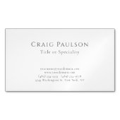 Attractive Simple Professional Plain Minimalist Magnetisch Visitekaartje (Voorkant)