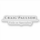 Attractive Simple Professional Plain Minimalist Sticker (Voorkant)