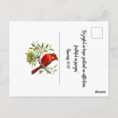 Attributen van God Kerst Vogels en Takken Briefkaart (Achterkant)
