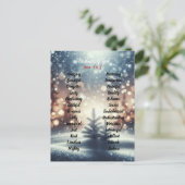 Attributen van God Kerstmis Winterdagen Briefkaart (Staand voorkant)