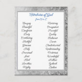 Attributen van God van A tot Z Informatiekaartje (Voorkant)