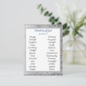 Attributen van God van A tot Z Informatiekaartje (Staand voorkant)