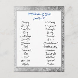 Attributen van God van A tot Z Informatiekaartje