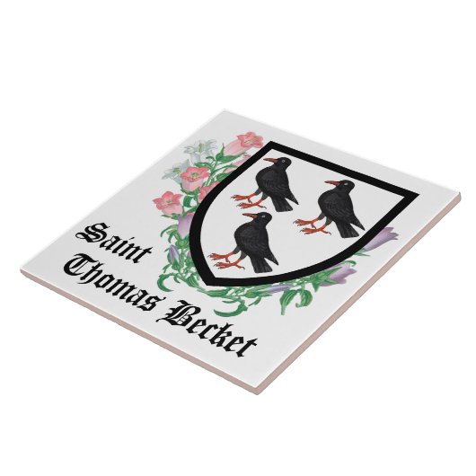 Attributen van St. Thomas Becket Tegeltje (Zijkant)