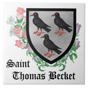 Attributen van St. Thomas Becket Tegeltje