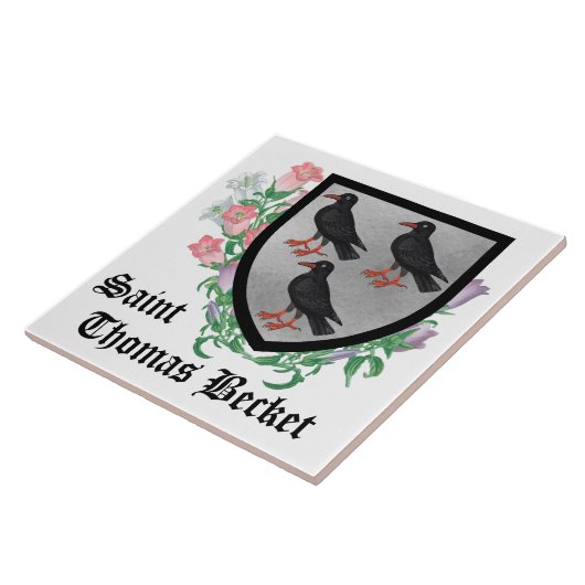 Attributen van St. Thomas Becket Tegeltje (Zijkant)