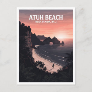 Atuh Beach, Nusa Penida Indonesië Briefkaart