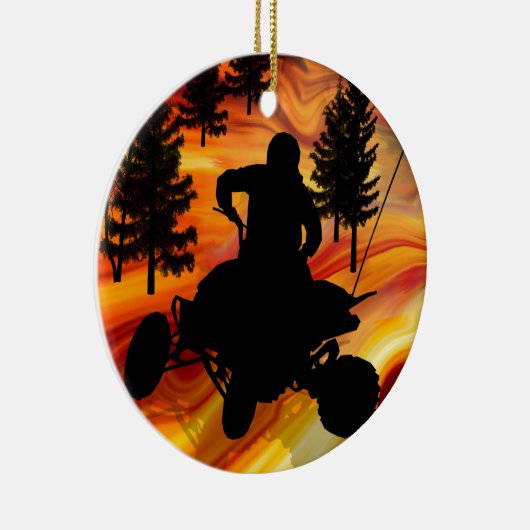 ATV aan de kant van de hel Keramisch Ornament (Rechts)