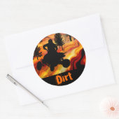 ATV aan de kant van de hel Ronde Sticker (Envelop)