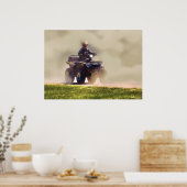 ATV All Terrain Vehicle and Dust, Fun Art Poster (Keuken)