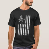 ATV Amerikaanse vlag vier wieler quad fiets T-shirt (Voorkant)