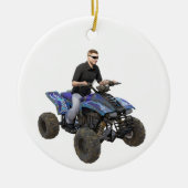 ATV Blue Mud Rider Ceramic Ornament (Voorkant)
