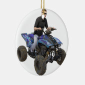 ATV Blue Mud Rider Keramisch Ornament (Rechts)