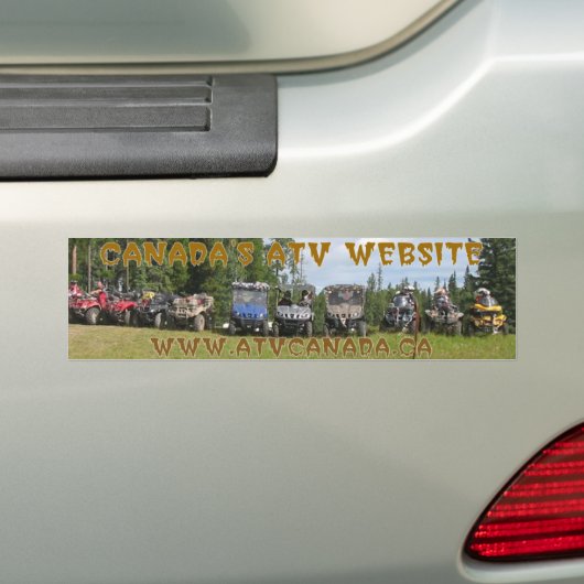 ATV Canada White Outline Sticker (Op auto)