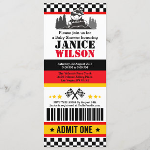 ATV Dirt Quad Bike Baby shower Kaart