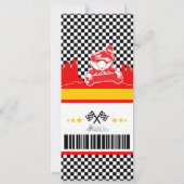 ATV Dirt Quad BikeTicket Pass Birthday Party Kaart (Achterkant)