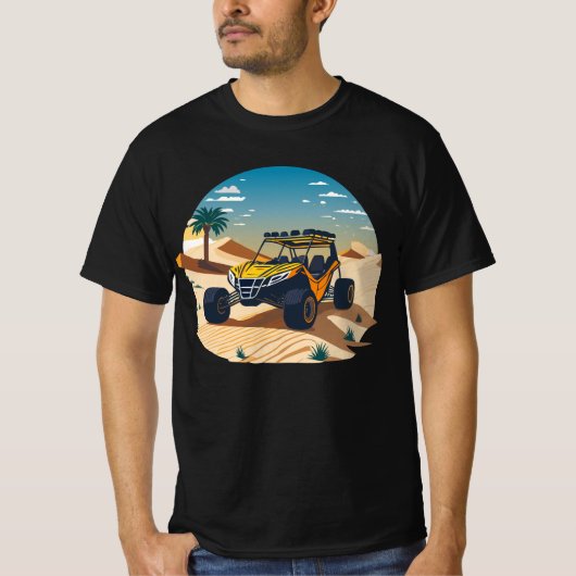 ATV Dune Buggy die woestijn oversteekt T-shirt (Voorkant)