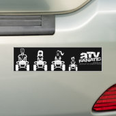 ATV Family Stick Figuur (Papa, Mam, Dochter, Zoon) Bumpersticker (Op auto)