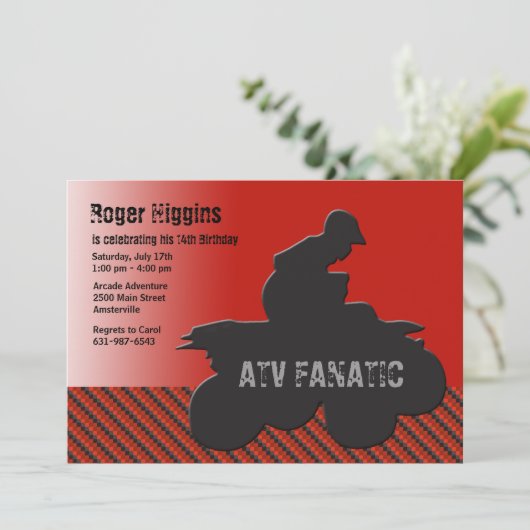 ATV Fan Invitation Kaart (Staand voorkant)