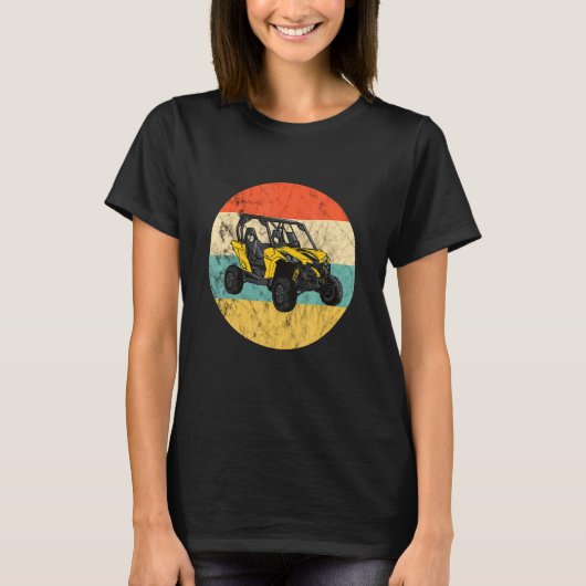 ATV Four Wheeler Quad Bike Retro  Sunset SX T-shirt (Voorkant)