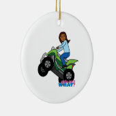 ATV Girl Keramisch Ornament (Rechts)
