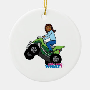 ATV Girl Keramisch Ornament