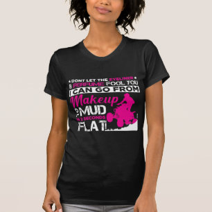 ATV Girl Makeup Offroad-voertuigen Quad Bike-drive T-shirt