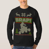 ATV Kerst Lelijk Vier Wieler Xmas Sweater Quad T-shirt (Voorkant)