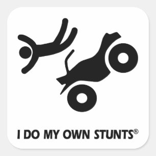 ATV Mijn eigen stunts Vierkante Sticker