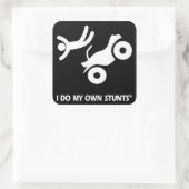 ATV Mijn eigen stunts Vierkante Sticker (Tas)