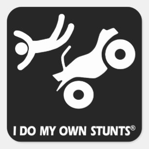 ATV Mijn eigen stunts Vierkante Sticker