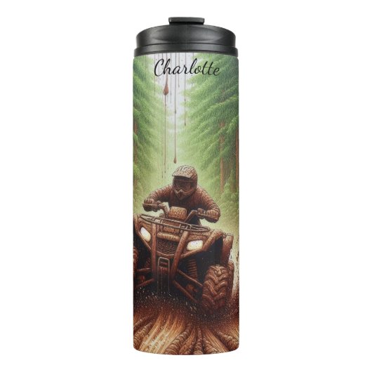 ATV Mudding: Bos-off-road-sensatie Thermosbeker (Voorkant)