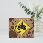 ATV Mudding Sign Thunder_Cove Briefkaart (Staand voorkant)