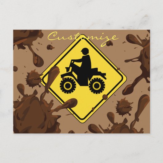 ATV Mudding Sign Thunder_Cove Briefkaart (Voorkant)
