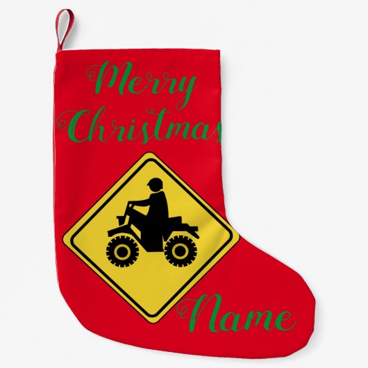 ATV Mudding Sign Thunder_Cove Kleine Kerstsok (Voorkant)