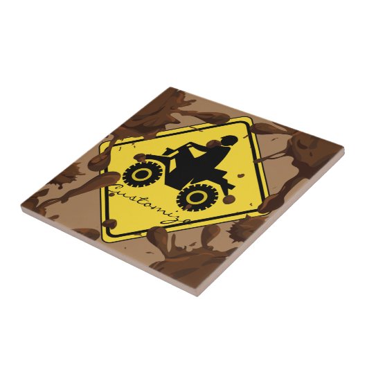 ATV Mudding Sign Thunder_Cove Tegeltje (Zijkant)